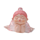 Maxbell Angel Baby Figurine Resin Ballet Girl Face Pose for Book Shelf Table Bedroom Support the Face