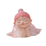 Maxbell Angel Baby Figurine Resin Ballet Girl Face Pose for Book Shelf Table Bedroom Support the Face
