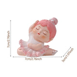 Maxbell Angel Baby Figurine Resin Ballet Girl Face Pose for Book Shelf Table Bedroom Raise the Hands
