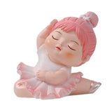 Maxbell Angel Baby Figurine Resin Ballet Girl Face Pose for Book Shelf Table Bedroom Raise the Hands