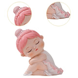 Maxbell Angel Baby Figurine Resin Ballet Girl Face Pose for Book Shelf Table Bedroom Turn Sideways