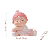 Maxbell Angel Baby Figurine Resin Ballet Girl Face Pose for Book Shelf Table Bedroom Stretch the Legs