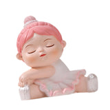 Maxbell Angel Baby Figurine Resin Ballet Girl Face Pose for Book Shelf Table Bedroom Stretch the Legs