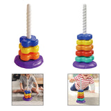 Maxbell Stacking Toys Set Rainbow Rings Stacker for Boys Girls 1-3 Year Old Children Four Layers