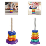 Maxbell Stacking Toys Set Rainbow Rings Stacker for Boys Girls 1-3 Year Old Children Four Layers
