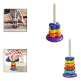 Maxbell Stacking Toys Set Rainbow Rings Stacker for Boys Girls 1-3 Year Old Children Four Layers