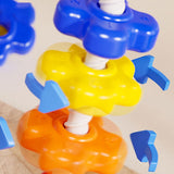 Maxbell Stacking Toys Set Rainbow Rings Stacker for Boys Girls 1-3 Year Old Children Four Layers