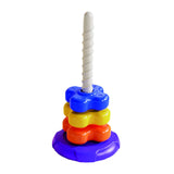 Maxbell Stacking Toys Set Rainbow Rings Stacker for Boys Girls 1-3 Year Old Children Four Layers