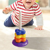 Maxbell Stacking Toys Set Rainbow Rings Stacker for Boys Girls 1-3 Year Old Children Four Layers
