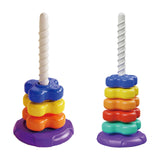 Maxbell Stacking Toys Set Rainbow Rings Stacker for Boys Girls 1-3 Year Old Children Four Layers