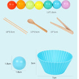 Maxbell Rainbow Beads Board Game Play Clip Beads Toy Learning Activity for Gifts Kids