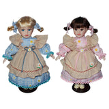 Maxbell Dress up Porcelain Doll Elegant Ceramic Doll for Desk Decoration Friend Gift Blue