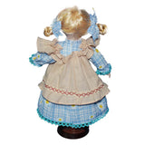 Maxbell Dress up Porcelain Doll Elegant Ceramic Doll for Desk Decoration Friend Gift Blue