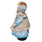 Maxbell Dress up Porcelain Doll Elegant Ceramic Doll for Desk Decoration Friend Gift Blue
