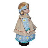 Maxbell Dress up Porcelain Doll Elegant Ceramic Doll for Desk Decoration Friend Gift Blue
