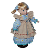 Maxbell Dress up Porcelain Doll Elegant Ceramic Doll for Desk Decoration Friend Gift Blue