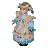 Maxbell Dress up Porcelain Doll Elegant Ceramic Doll for Desk Decoration Friend Gift Blue