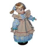 Maxbell Dress up Porcelain Doll Elegant Ceramic Doll for Desk Decoration Friend Gift Blue