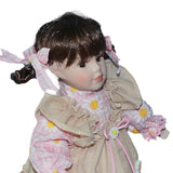 Maxbell Dress up Porcelain Doll Elegant Ceramic Doll for Desk Decoration Friend Gift Pink