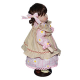 Maxbell Dress up Porcelain Doll Elegant Ceramic Doll for Desk Decoration Friend Gift Pink