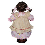Maxbell Dress up Porcelain Doll Elegant Ceramic Doll for Desk Decoration Friend Gift Pink