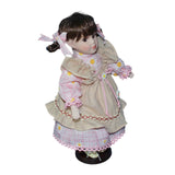 Maxbell Dress up Porcelain Doll Elegant Ceramic Doll for Desk Decoration Friend Gift Pink