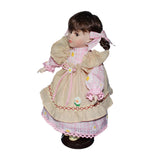 Maxbell Dress up Porcelain Doll Elegant Ceramic Doll for Desk Decoration Friend Gift Pink