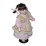 Maxbell Dress up Porcelain Doll Elegant Ceramic Doll for Desk Decoration Friend Gift Pink