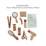 10Pcs Wood Makeup Toy Set Princess Makeup Kit for Children Toddlers Ages 3-6