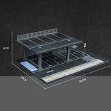 Maxbell 1/64 Scale Model Car Display Case Parking Lot Micro Facility Model   A