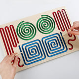 Maxbell Wooden Tracing Board Handwriting Practice for Preschool 3 4 5 Year Olds Kids Letter