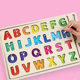 Maxbell Wooden Tracing Board Handwriting Practice for Preschool 3 4 5 Year Olds Kids Letter