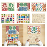 Maxbell Wooden Tracing Board Handwriting Practice for Preschool 3 4 5 Year Olds Kids Letter