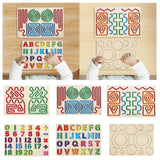 Maxbell Wooden Tracing Board Handwriting Practice for Preschool 3 4 5 Year Olds Kids Letter