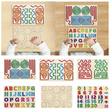 Maxbell Wooden Tracing Board Handwriting Practice for Preschool 3 4 5 Year Olds Kids Letter