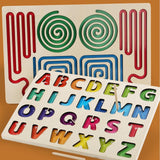 Maxbell Wooden Tracing Board Handwriting Practice for Preschool 3 4 5 Year Olds Kids Letter