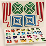 Maxbell Wooden Tracing Board Handwriting Practice for Preschool 3 4 5 Year Olds Kids Letter