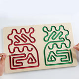 Maxbell Wooden Tracing Board Handwriting Practice for Preschool 3 4 5 Year Olds Kids Number