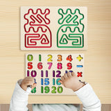 Maxbell Wooden Tracing Board Handwriting Practice for Preschool 3 4 5 Year Olds Kids Number