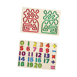 Maxbell Wooden Tracing Board Handwriting Practice for Preschool 3 4 5 Year Olds Kids Number