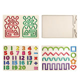 Maxbell Wooden Tracing Board Handwriting Practice for Preschool 3 4 5 Year Olds Kids Number