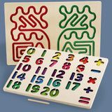 Maxbell Wooden Tracing Board Handwriting Practice for Preschool 3 4 5 Year Olds Kids Number