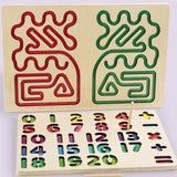 Maxbell Wooden Tracing Board Handwriting Practice for Preschool 3 4 5 Year Olds Kids Number