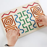 Maxbell Wooden Tracing Board Handwriting Practice for Preschool 3 4 5 Year Olds Kids Gear