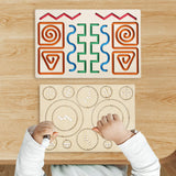 Maxbell Wooden Tracing Board Handwriting Practice for Preschool 3 4 5 Year Olds Kids Gear