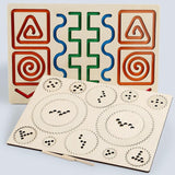 Maxbell Wooden Tracing Board Handwriting Practice for Preschool 3 4 5 Year Olds Kids Gear