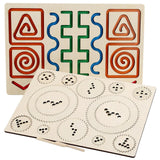 Maxbell Wooden Tracing Board Handwriting Practice for Preschool 3 4 5 Year Olds Kids Gear