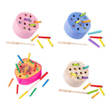 Maxbell Magnetic Worm Catch Game Fine Motor Skills Color Cognitive