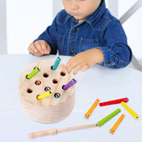Maxbell Magnetic Worm Catch Game Fine Motor Skills Color Cognitive