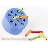 Maxbell Magnetic Worm Catch Game Fine Motor Skills Color Cognitive